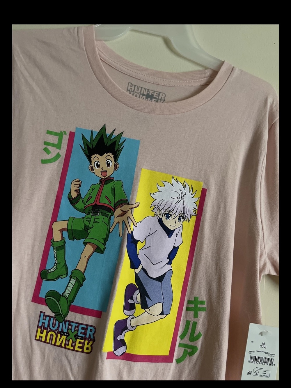 Hunter X Hunter | Anime | Light Pink | T-Shirt Teen M 7-9 Gon Freecss | Graphic